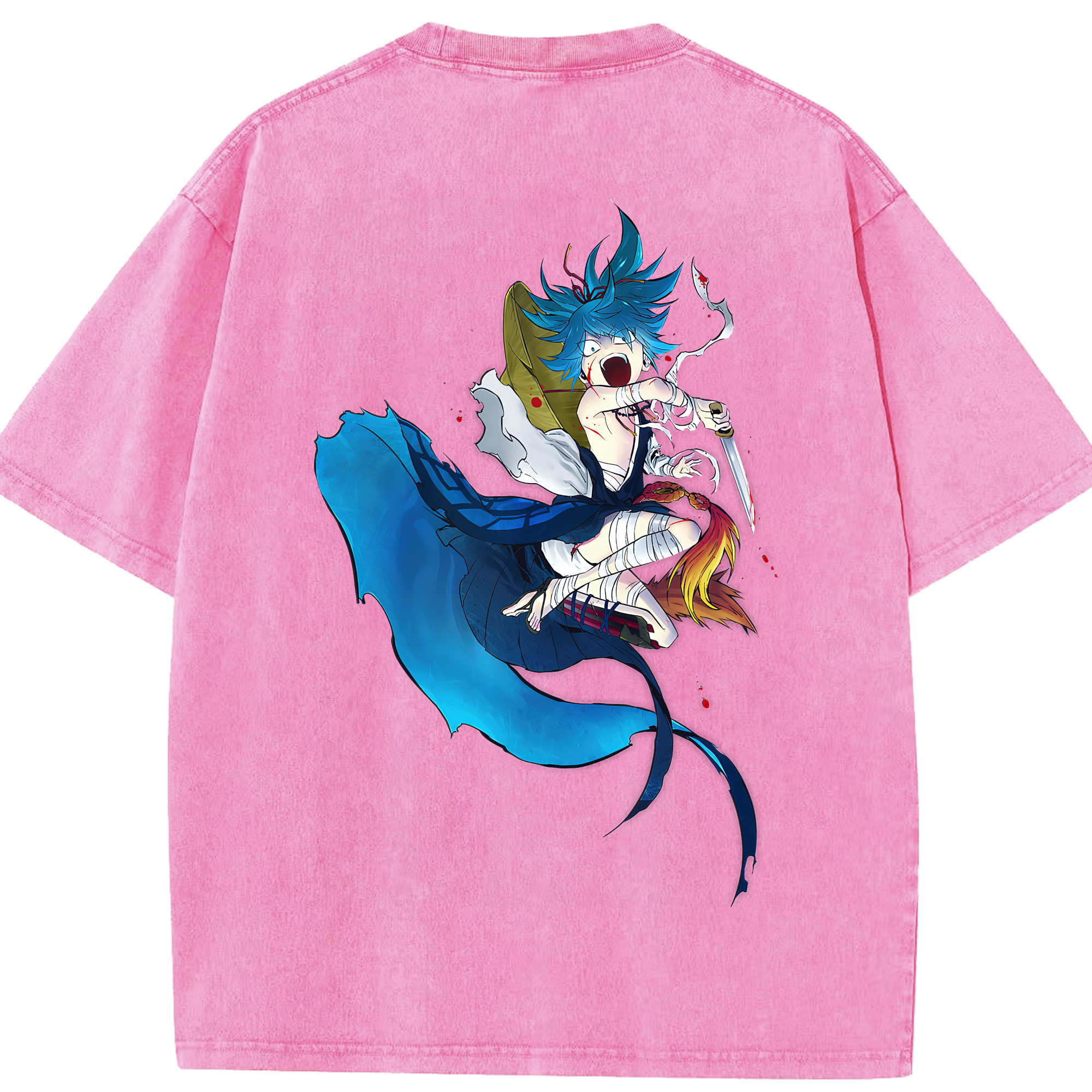 （画像用） 刀剣乱舞 Touken Ranbu 綿100% ヴィンテージ風 半袖Tシャツ（背面プリント）